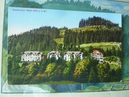 WALD ZO. SANATORIUM POSTKARTE UND ORIGINAL AQUARELL.MAUSER-B