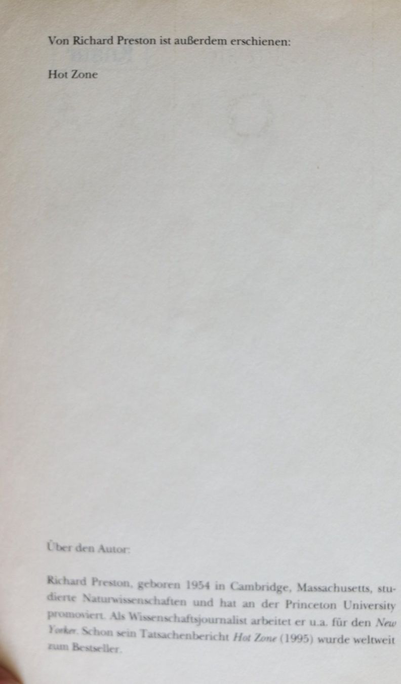 Libri: COBRA  von Richard Preston Taschenbuch – Usato da Glattfelden venduto da Vrenely 4
