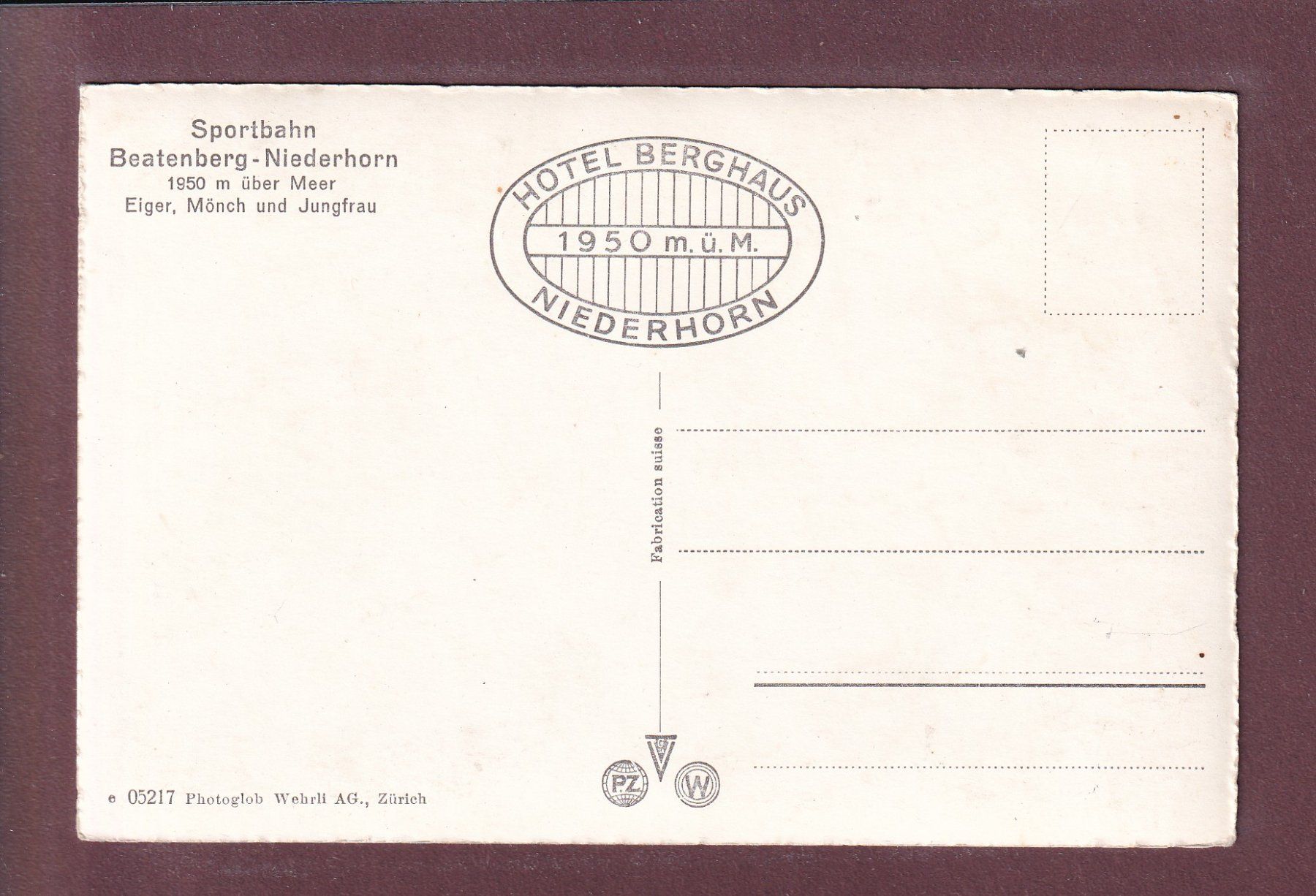 Cartes postales: Sportbahn BEATENBERG-NIEDERHORN – D'occasion à Pully par nicecards 1