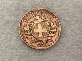 2 centimes/Rappen 1898 Abart