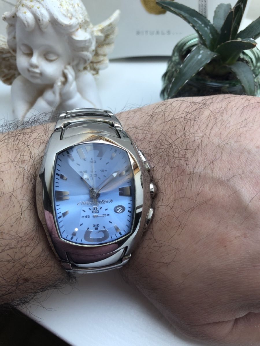 Chronotech Uhren: Armbanduhr Chronotech Herren Silber/Hellblau – Gebraucht aus Rikon im Tösstal von BronxBomber 6