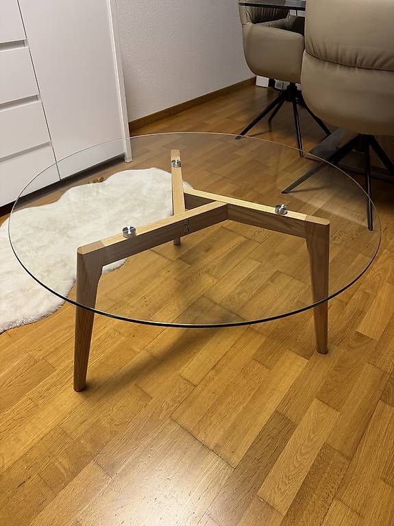 Tavoli: Salontisch aus Glas und Holz – Usato da St. Gallen venduto da Lisa_U 1