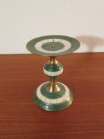 Grosser Kerzenständer Messing und Emmaille