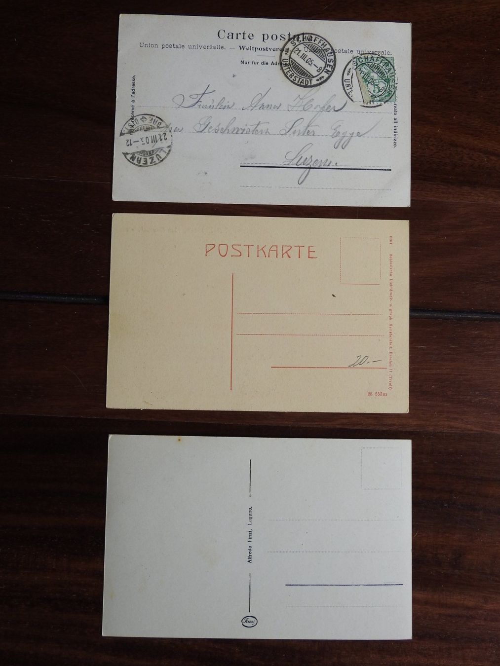 Cartoline postali: Schaffhausen, 3 schöne AK ! – Usato da Rain venduto da 999-800-K 1