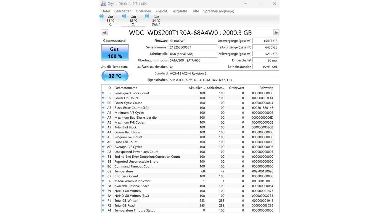 Western Digital Harddisks: Western Digital WD RED SA500 2TB SATA SSD – Gebraucht aus Meisterschwanden von Discus0 2
