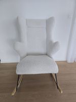 Designer Schaukelstuhl / Sessel – Bouclé – Livique – wie NEU