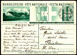 BFK 57 e 1933  Walliserin + Bild Ferme Jurassienne gelaufen