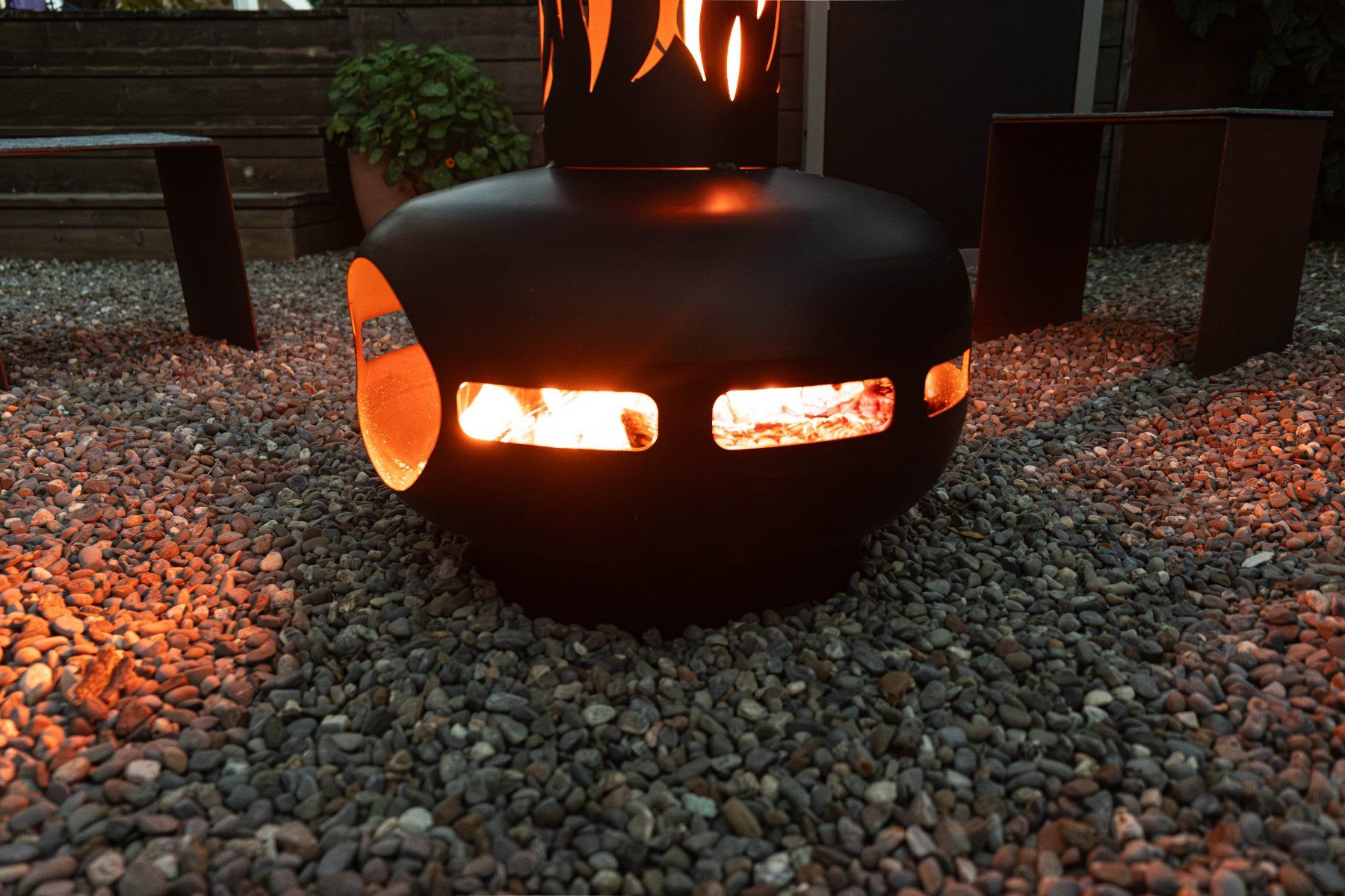 Bracieri: Feuersäule "Ufo", schwarz, 55x55x132 cm – Nuovo e nell'imballaggio originale da Triengen venduto da Michele-G 3