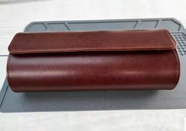 Reiseetui für 3 Uhren aus Leder - Étui voyage pour montre