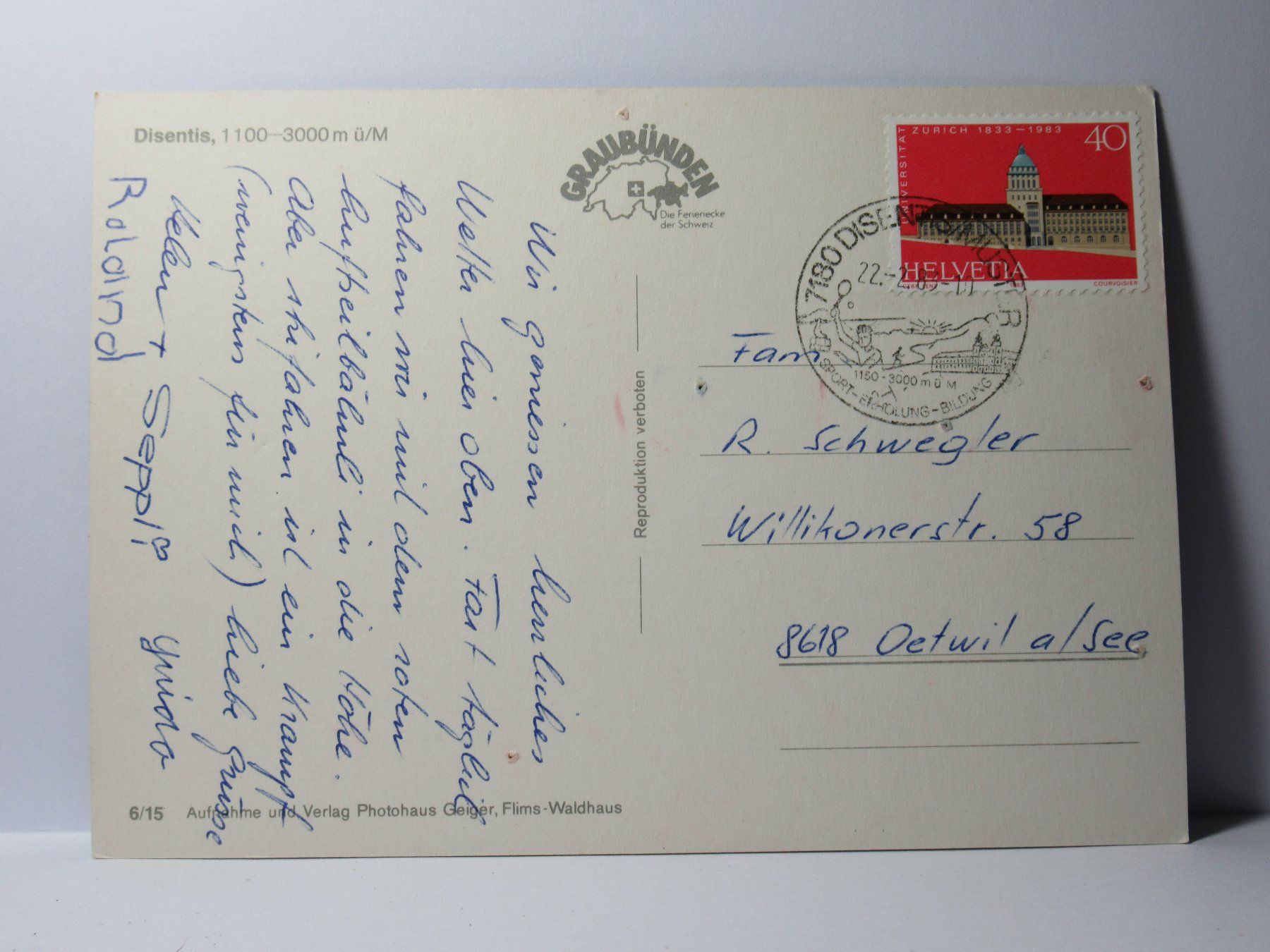 Cartoline postali: Gruss aus Disentis – Usato da Grenchen venduto da frechri 1