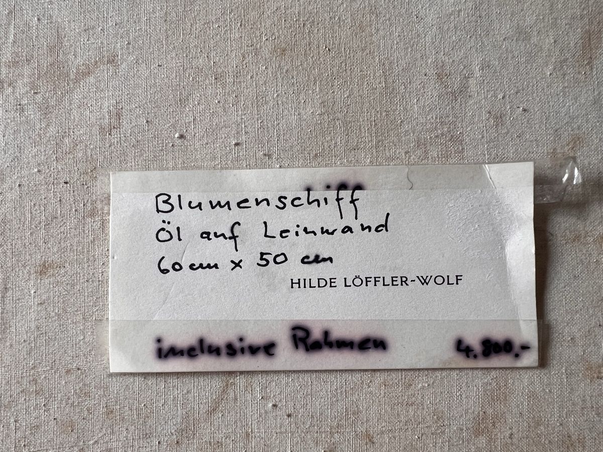 Dipinti: Original Ölgemälde "Blumenschiff" | Hilde Löffler-Wolf 1964 – Usato da Kloten venduto da Django008 6