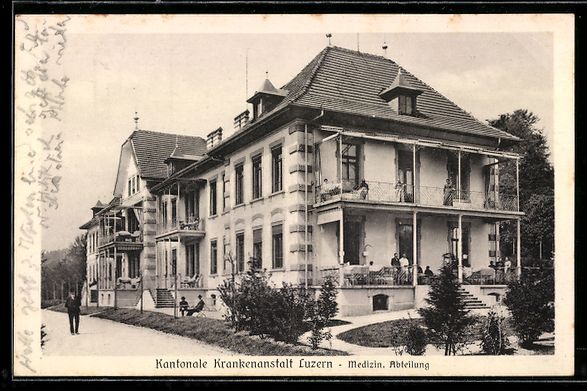 Cartes postales: AK Luzern, Kantonale Krankenanstalt – D'occasion à Berlin par bartko-reher