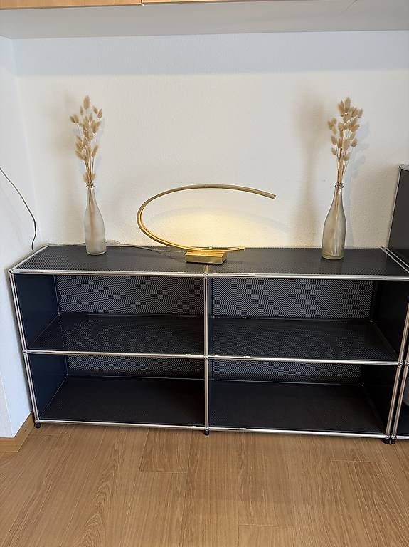 Scaffali: USM Haller Sideboard / Regal 2x2  Anthrazitgrau perforiert  – Usato da Basel venduto da jpw_7gqh