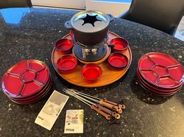 Kisag Twin Fondue Set für Käse, Fleisch oder Chinoise