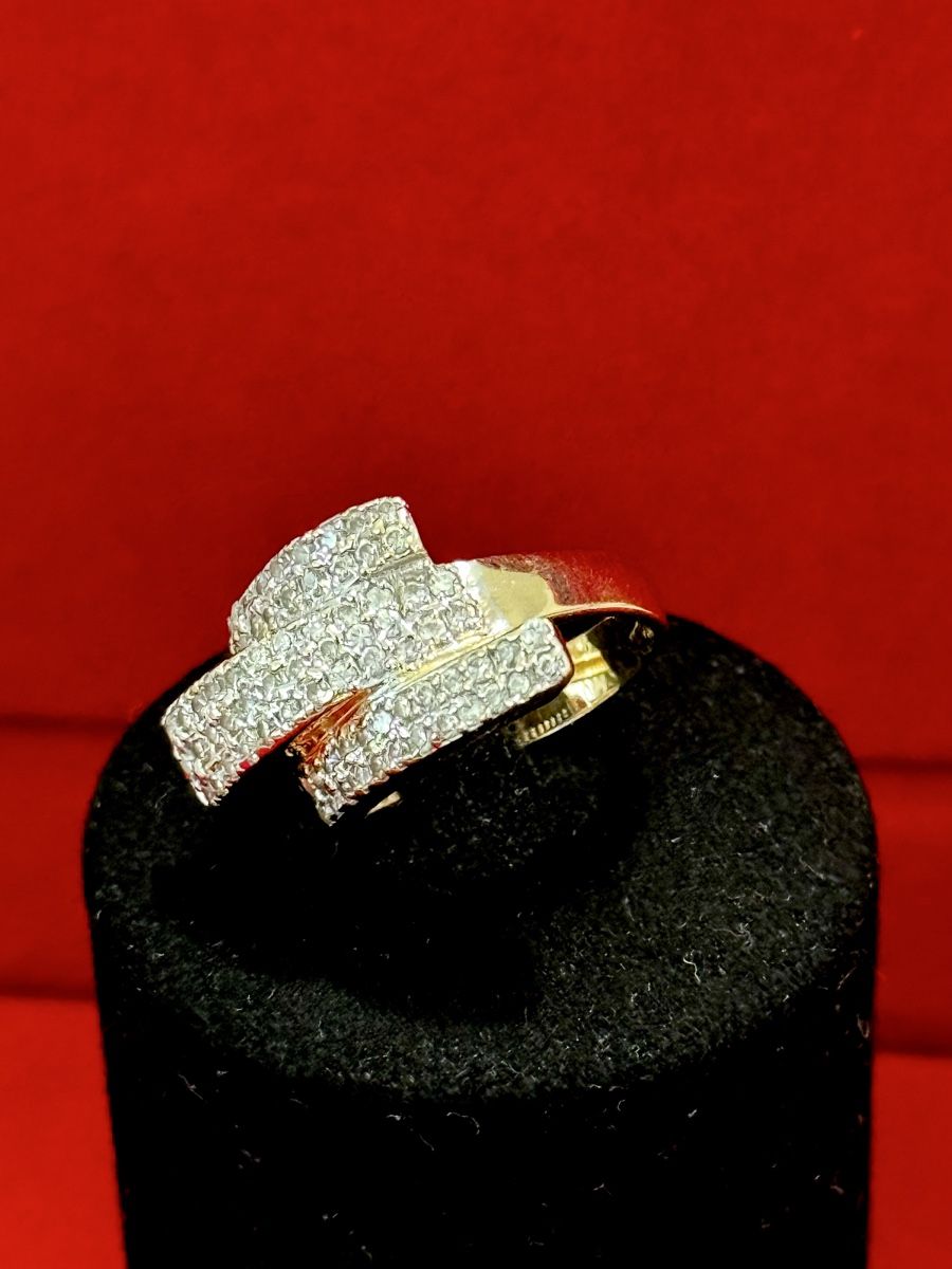 Ringe: Massiver Goldring mit Steine 14 karat 585 – Neu (gemäss Beschreibung) aus Kerns von SMITE 1