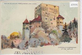 Chateau d'Angenstein Chocolat Kohler - Litho (Menu-Karte)