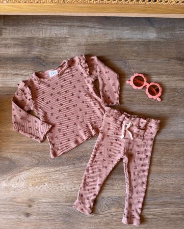 ZARA BABY GIRL 🩷🌸 set haut & leggings côtelé 80