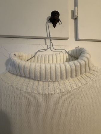 Maglione collo alto bianco taglia M lana poliammide
