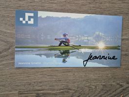 Jeannine Gmelin Autogrammkarte mit Orginalunterschrift