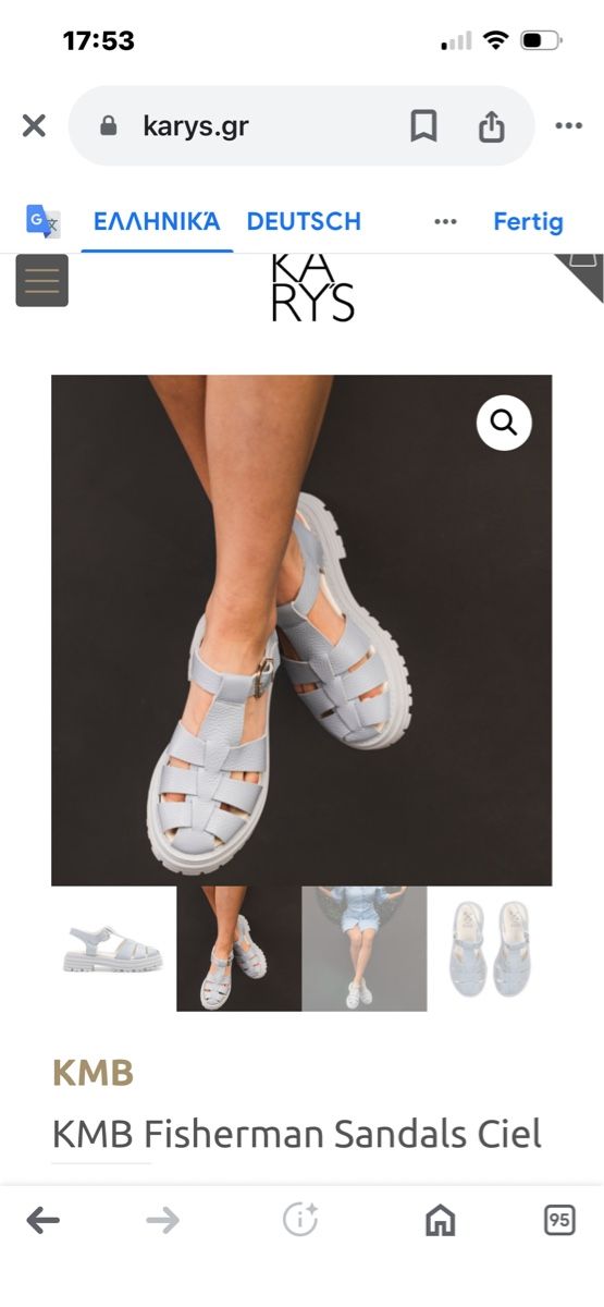 Scarpe da donna: KMB Sandalen Ciel Hellblau  Gr. 37 – Usato da St. Erhard venduto da tiffany1988