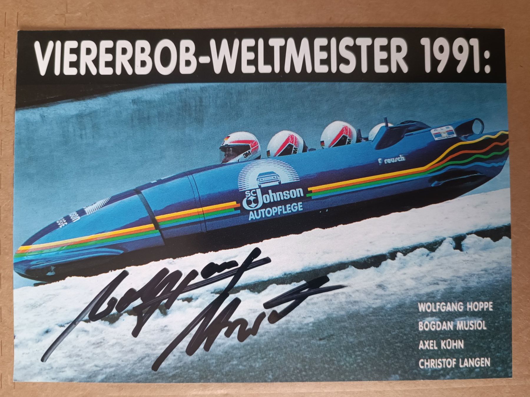 Autografi: Wolfgang Hoppe -  handsigniert - Olympia Gold – Usato da Menziken venduto da Autogramme