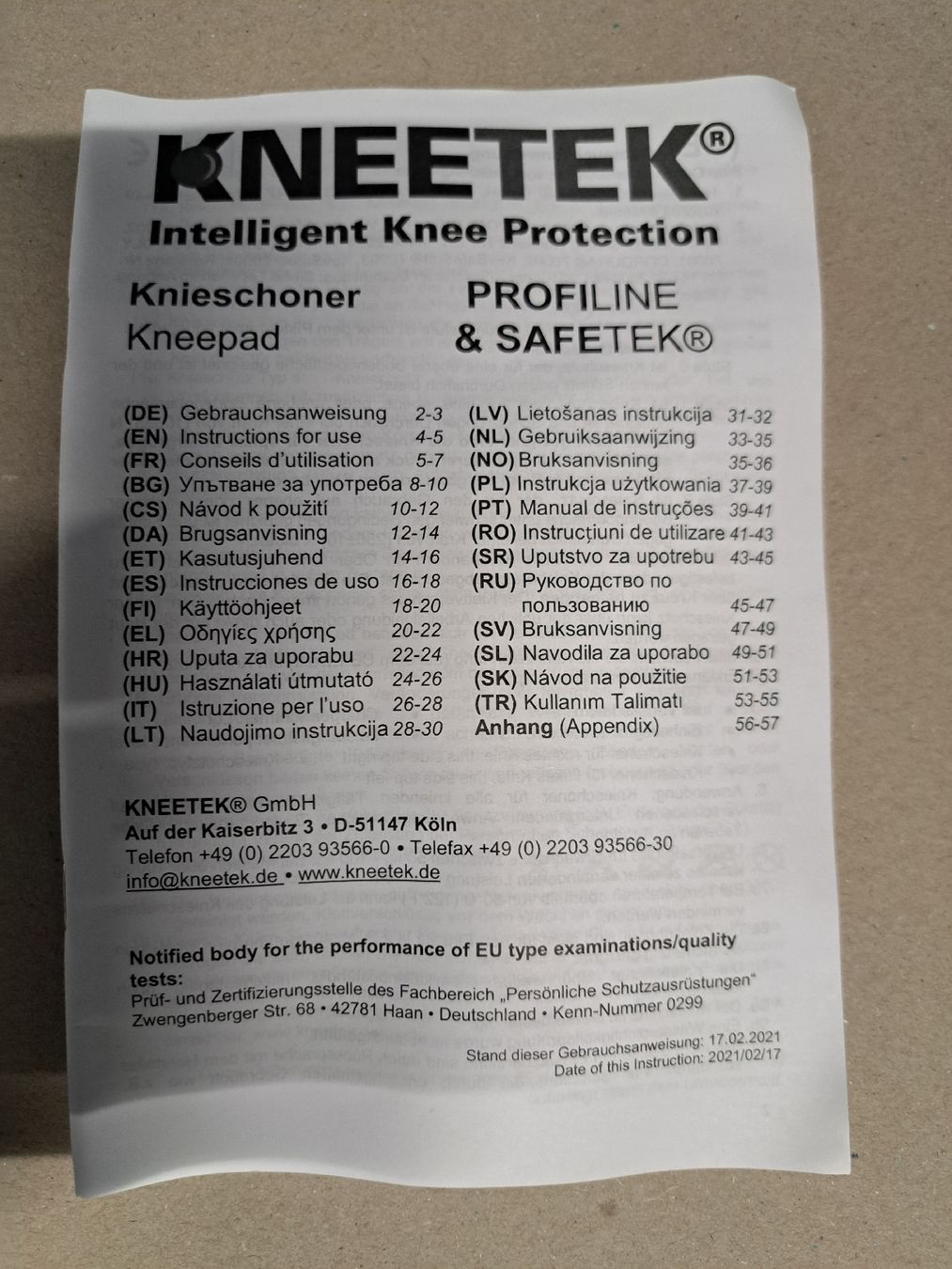 Protezioni & Imbottiture: Kneetek Poly Knieschoner, neu – Nuovo e nell'imballaggio originale da Zufikon venduto da olinielsen 6