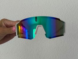 Summer Sport Sunglasses - Mirrored Lenses - White Frame