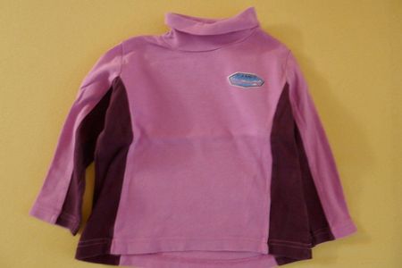 Pinkes T-Shirt mit Rollkragen Gr. 86/92