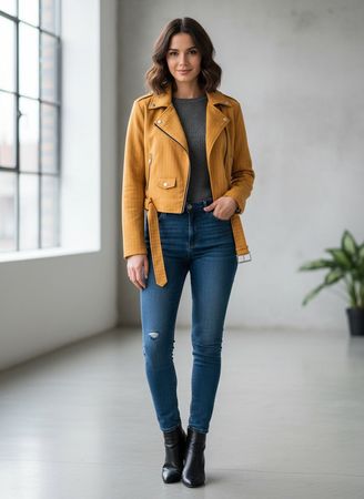 Stylische Shortcut Jacke Grösse L