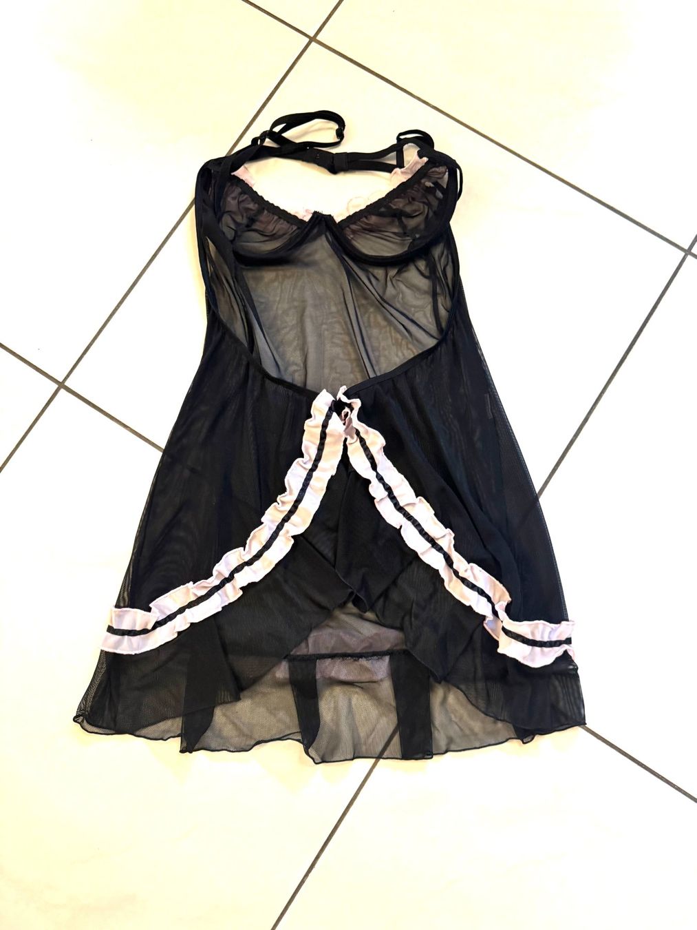 Altra biancheria intima: NEU: schwarzes Negligee - Gr. S – Nuovo (secondo la descrizione) da Maienfeld venduto da Fashion_2009 2
