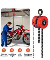 Handkettenzug 1000 kg Tragkraft Flaschenzug 3m Hubhöhe