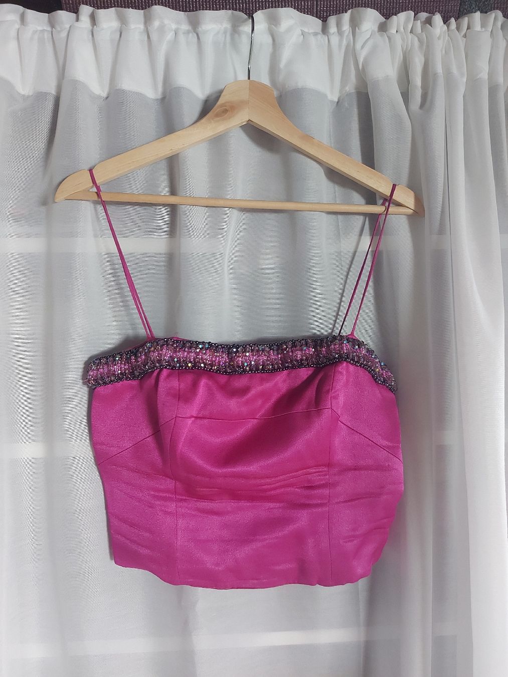 Top: Bustier vintage satiné - Taille M – Usato da Lausanne venduto da Super-cerise