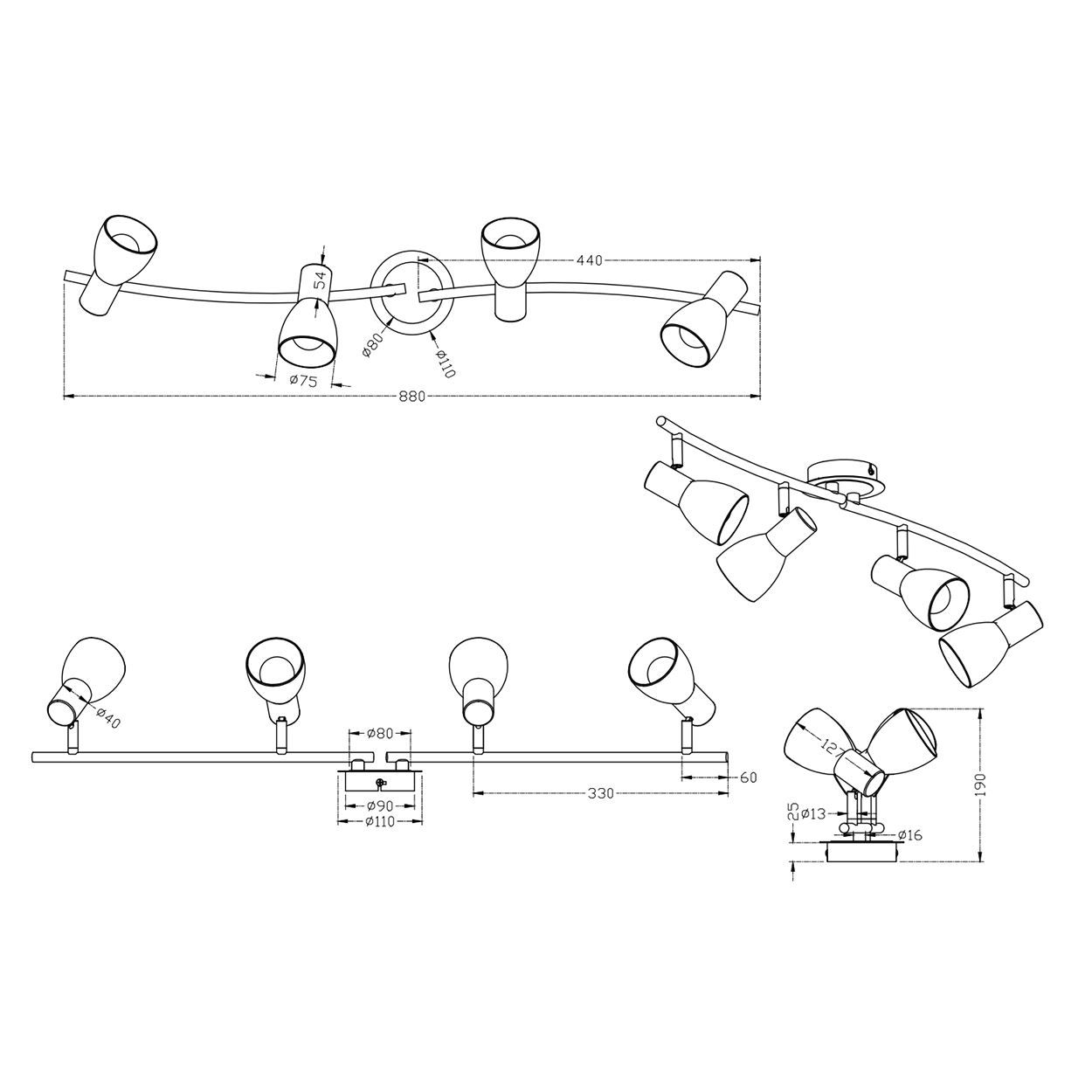 Lampade: LED Deckenleuchte, 88 cm x 19 cm – Nuovo (secondo la descrizione) da Kreuzlingen venduto da Smart-Light 2