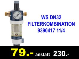 🟢 Hauswasserstation WS Anschlussstück+Manometer DN32 /357Z