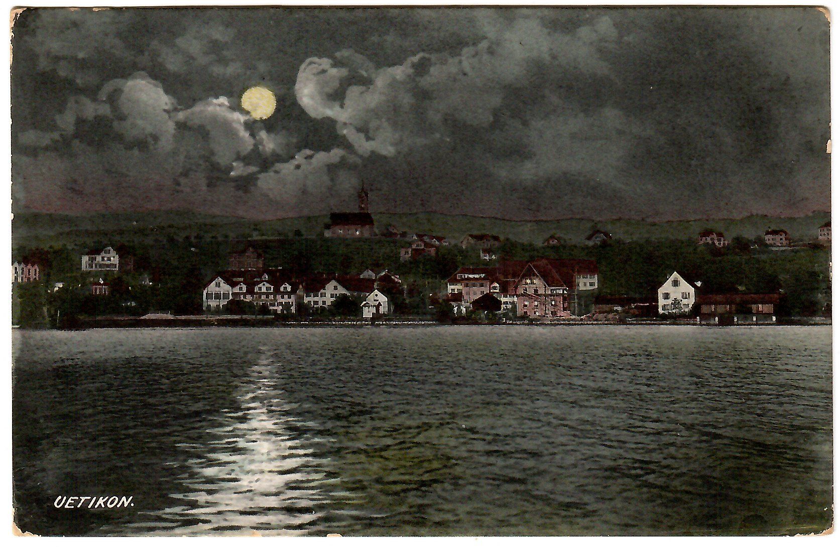 Cartoline postali: Mondschein-Karte  Uetikon – Usato da Kerns venduto da etma3