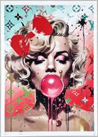 Death NYC Ltd Ed Pop Art Druck" Vuitton Bubble Gum Monroe
