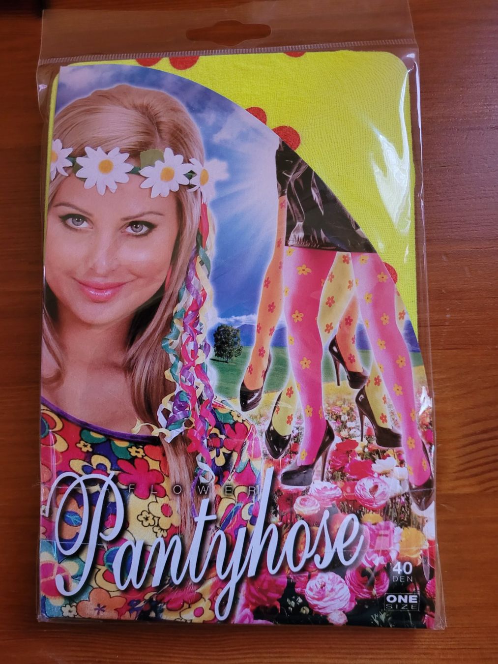 Calze & Collant: *** Tolle Flower Power Strumpfhose *** – Nuovo e nell'imballaggio originale da Bannwil venduto da Turtle10