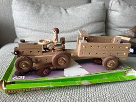 Matador 621 Holz Traktor mit Anhänger