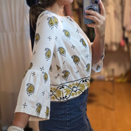 Zara Leinen Viskose Jacke S/M Boho Sommer Blazer Top