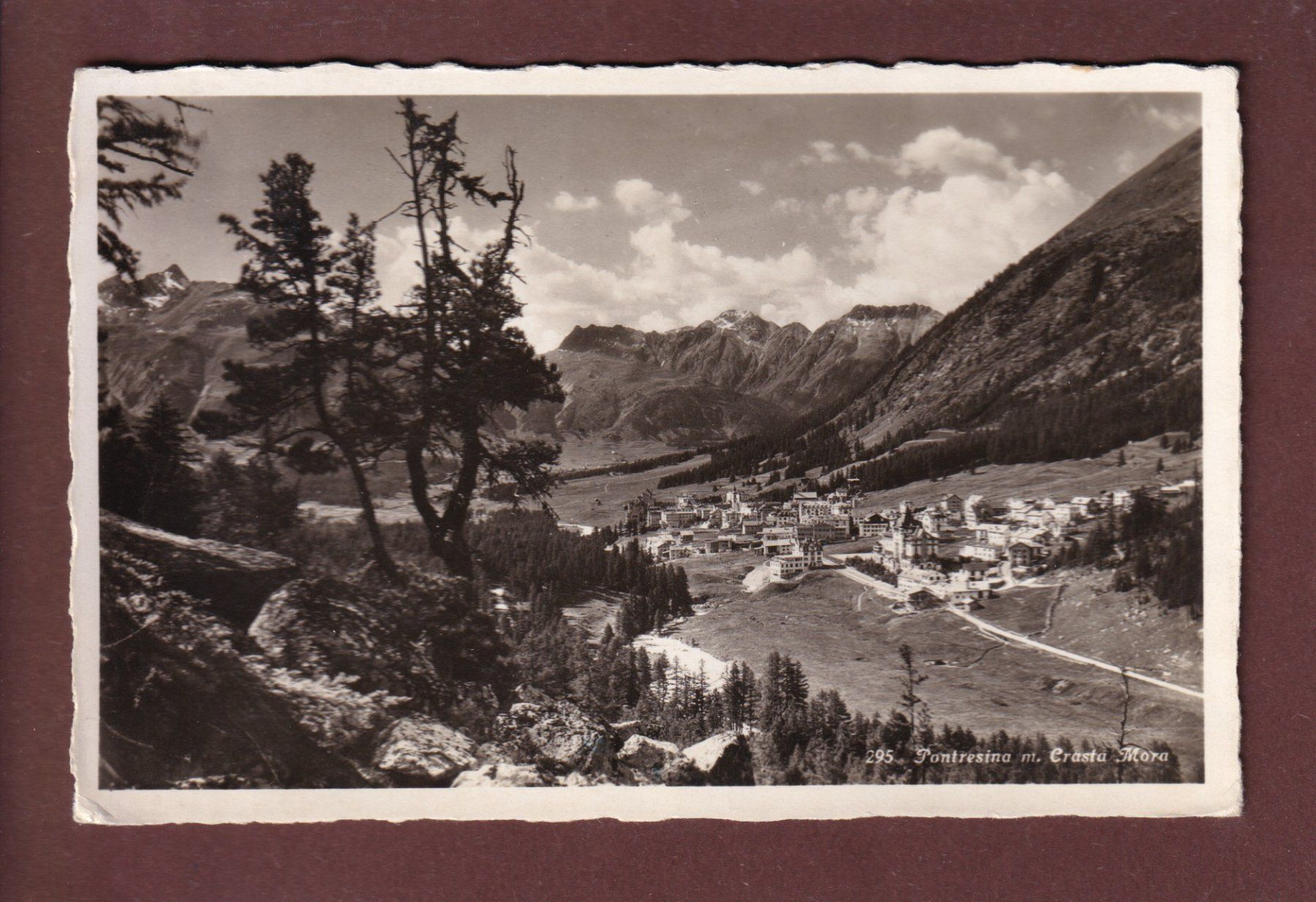 Cartoline postali: PONTRESINA - Crasta Mora - 1931 – Usato da Pully venduto da nicecards