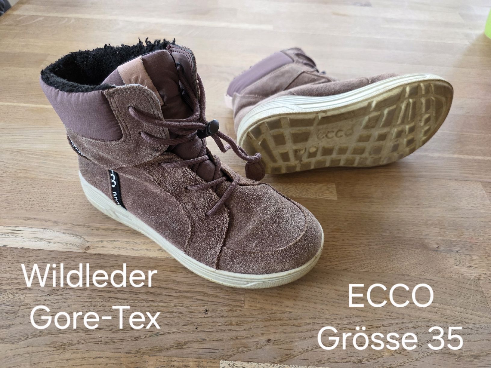 Ecco Schuhe für Jungen: Ecco Goretex Winterschuhe Wildleder Gr.35 – Gebraucht aus St. Peterzell von upcycling_