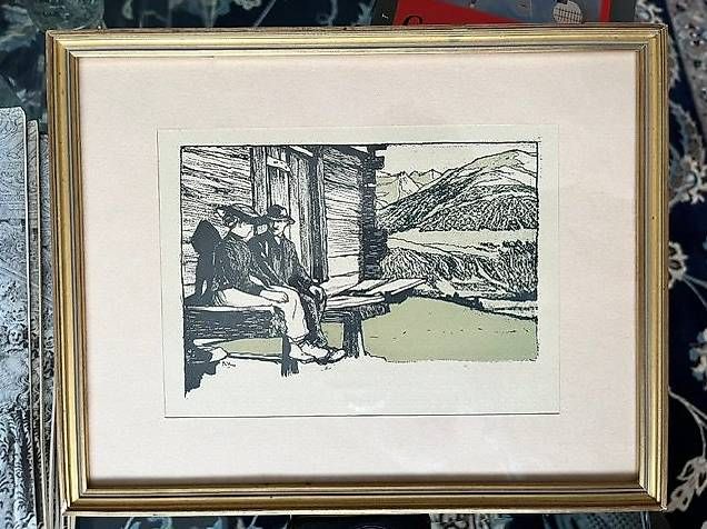 Incisioni: Edouard Vallet  gravure bois Valais – Usato da PULLY venduto da RAPHAEL1953