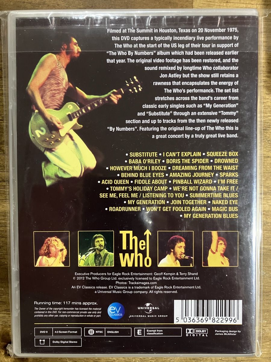 Tutti i DVDs: THE WHO Live in Texas 1975 DVD – Nuovo (secondo la descrizione) da Belp venduto da B7L0 1