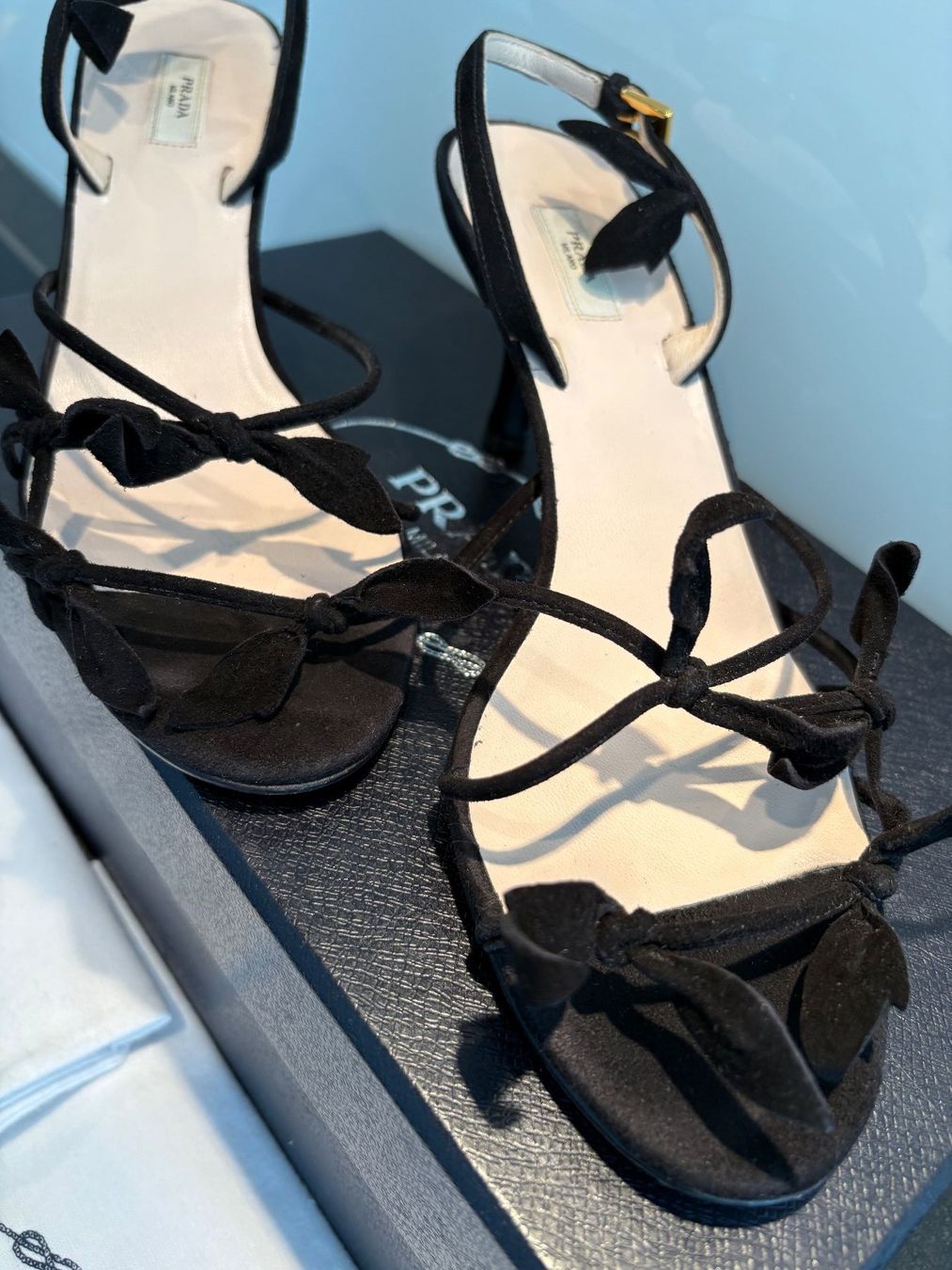 Prada Scarpe da donna: Prada Sandalen, schwarz, Gr. 36 – Usato da Kilchberg venduto da boudoir076 6