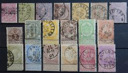 Belgien ex. Kat. 42-59 gest. 1884/93 Kat. 176 Euro