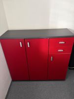 Sideboard rot schwarz mit zwei Schubladen guter Zustand
