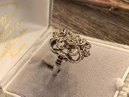 Vintage Ring Silber Markasiten Gösse 52 - aussergewöhnlich ✨