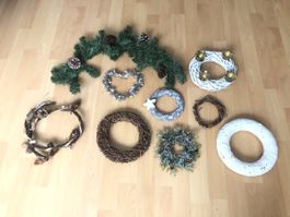 Weihnachtsdeko Kränze Adventskranz Adventsdeko Blumendeko