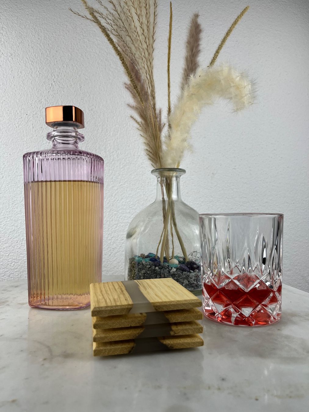 Untersetzer: Glas Untersetzer aus Epoxy und Eiche fluoreszierend – Neu (gemäss Beschreibung) aus Zwillikon von EichenlaubWoodwork 6