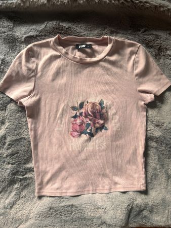 Tally Weijl Croptop pink mit Grafik